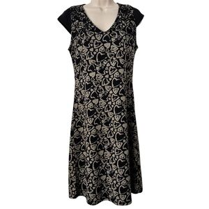 Desigual black and beige heart print dress